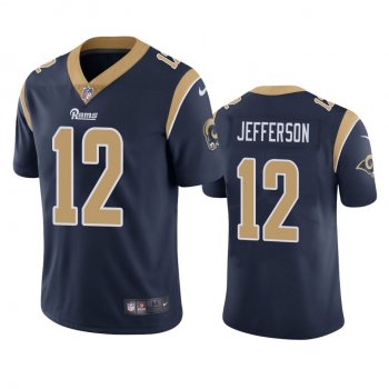 Men's Los Angeles Rams Van Jefferson Navy 2020 NFL Draft Vapor Limited Jersey