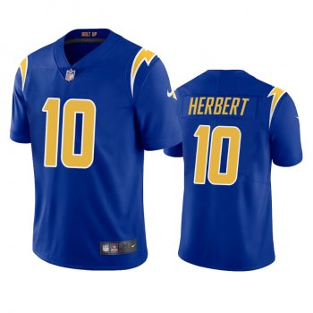 Men's Los Angeles Chargers Justin Herbert Royal 2020 NFL Draft Alternate Vapor Limited Jersey