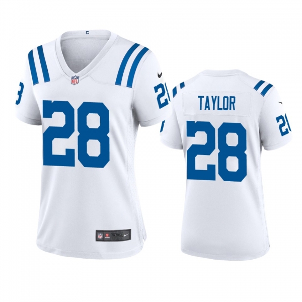 Women's Indianapolis Colts Jonathan Taylor White 2020 NFL Draft Game Jersey