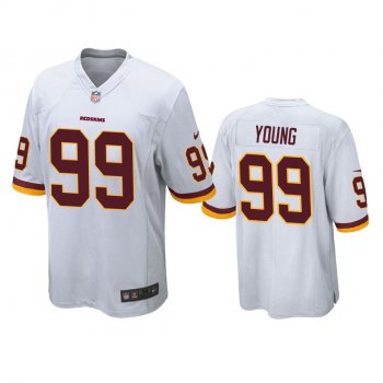 Men's Washington Redskins Chase Young White 2020 NFL Draft Game Jersey