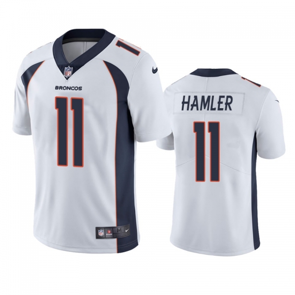 Men's Denver Broncos K.J. Hamler White 2020 NFL Draft Vapor Limited Jersey