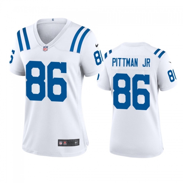 Women's Indianapolis Colts Mike Pittman Jr. White 2020 NFL Draft Game Jersey