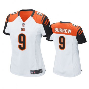 Women's Cincinnati Bengals Joe Burrow White 2020 NFL Draft Game Jersey