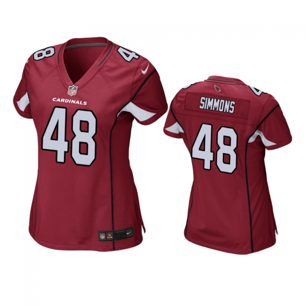 Women's Arizona Cardinals Isaiah Simmons Cardinal 2020 NFL Draft Game Jersey