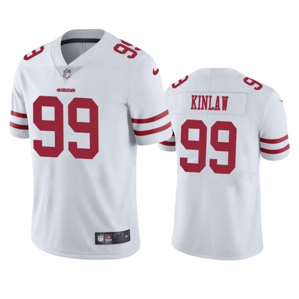 Men's San Francisco 49ers Javon Kinlaw White 2020 NFL Draft Vapor Limited Jersey