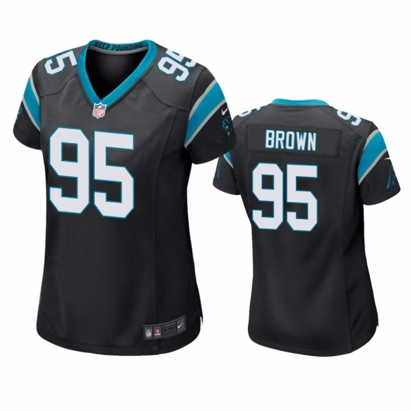 Women's Carolina Panthers Derrick Brown Black 2020 NFL Draft Game Jersey