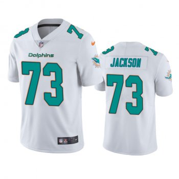 Men's Miami Dolphins Austin Jackson White 2020 NFL Draft Vapor Limited Jersey