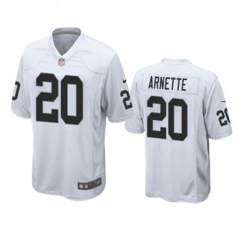 Men's Las Vegas Raiders Damon Arnette White 2020 NFL Draft Game Jersey