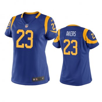 Women's Los Angeles Rams Cam Akers Royal 2020 NFL Draft Game Jersey