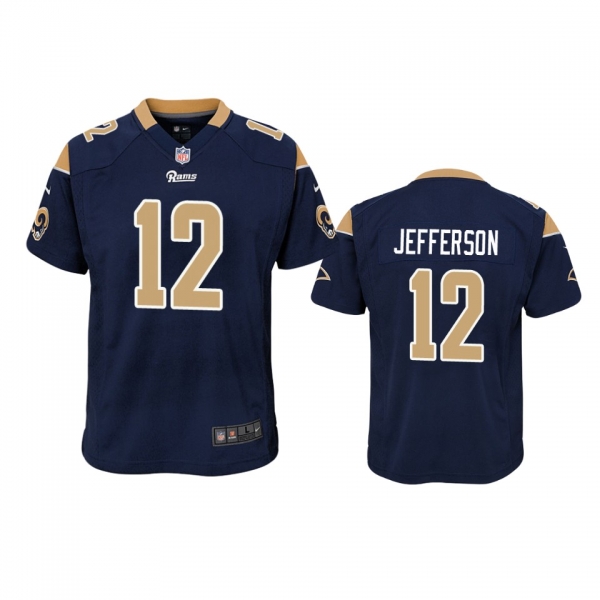 Youth Los Angeles Rams Van Jefferson Navy 2020 NFL Draft Game Jersey