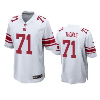 Men's New York Giants Andrew Thomas White 2020 NFL Draft Game Jersey