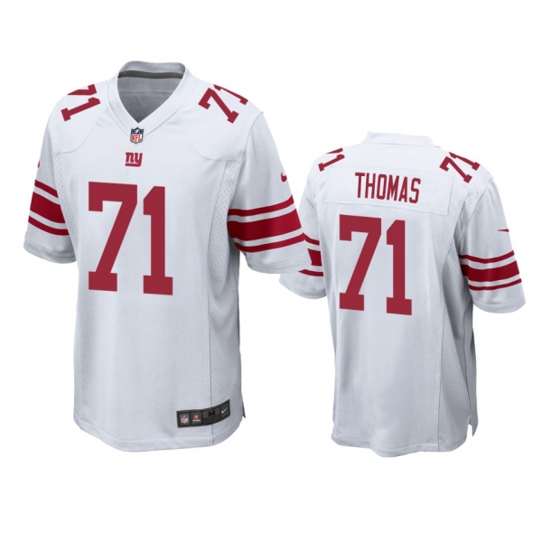 Men's New York Giants Andrew Thomas White 2020 NFL Draft Game Jersey