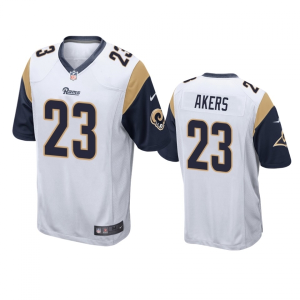 Men's Los Angeles Rams Cam Akers White 2020 NFL Draft Game Jersey