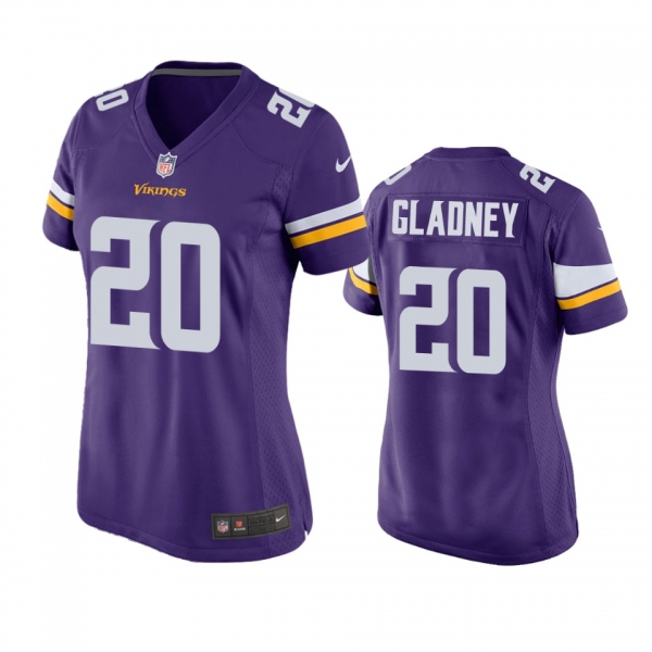 Women's Minnesota Vikings Jeff Gladney Purple 2020 NFL Draft Game Jersey