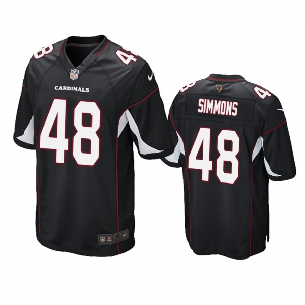 Men's Arizona Cardinals Isaiah Simmons Black 2020 NFL Draft Alternate Game Jersey