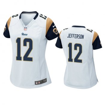 Women's Los Angeles Rams Van Jefferson White 2020 NFL Draft Game Jersey