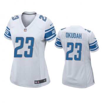 Women's Detroit Lions Jeff Okudah White 2020 NFL Draft Game Jersey