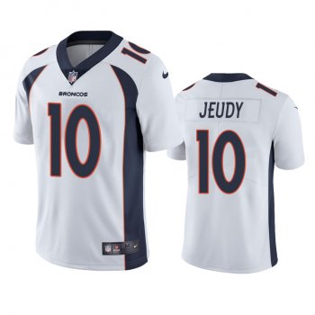 Men's Denver Broncos Jerry Jeudy White 2020 NFL Draft Vapor Limited Jersey