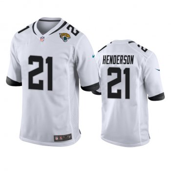 Men's Jacksonville Jaguars C.J. Henderson White 2020 NFL Draft Game Jersey