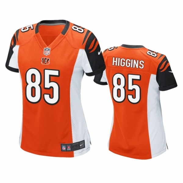 Women's Cincinnati Bengals Tee Higgins Orange 2020 NFL Draft Game Jersey