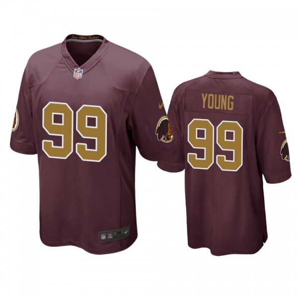 Men's Washington Redskins Chase Young Burgundy 2020 NFL Draft Alternate Game Jersey