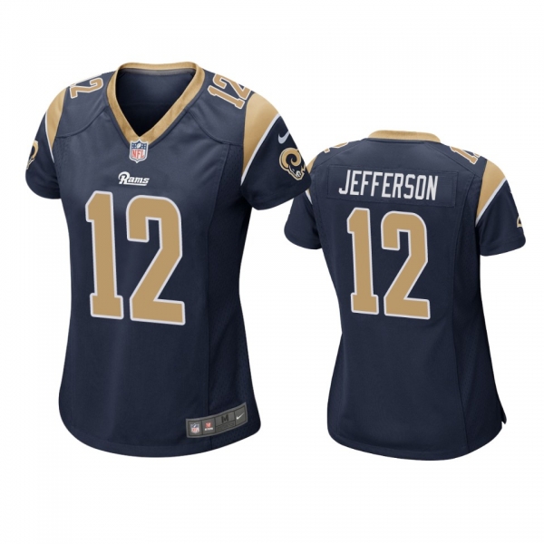 Women's Los Angeles Rams Van Jefferson Navy 2020 NFL Draft Game Jersey