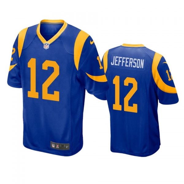 Men's Los Angeles Rams Van Jefferson Royal 2020 NFL Draft Game Jersey