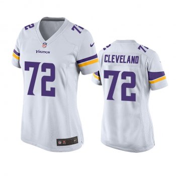 Women's Minnesota Vikings Ezra Cleveland White 2020 NFL Draft Game Jersey