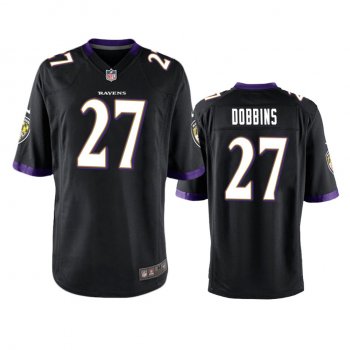 Men's Baltimore Ravens J.K. Dobbins Black 2020 NFL Draft Game Jersey