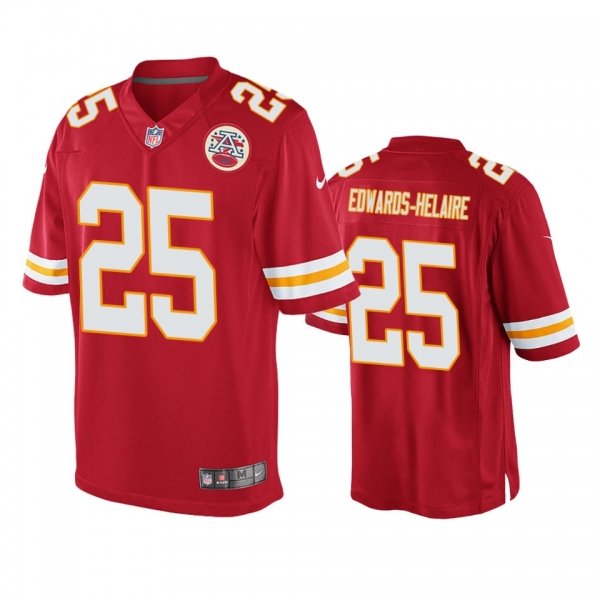 Men's Kansas City Chiefs Clyde Edwards-Helaire Red 2020 NFL Draft Game Jersey