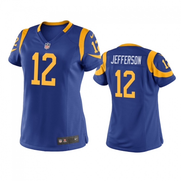 Women's Los Angeles Rams Van Jefferson Royal 2020 NFL Draft Game Jersey