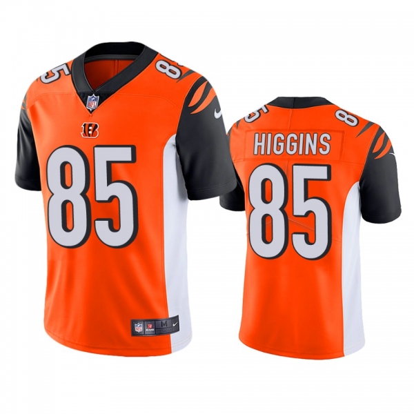 Men's Cincinnati Bengals Tee Higgins Orange 2020 NFL Draft Vapor Limited Jersey