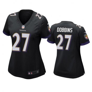 Women's Baltimore Ravens J.K. Dobbins Black 2020 NFL Draft Game Jersey