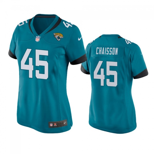 Women's Jacksonville Jaguars K'Lavon Chaisson Teal 2020 NFL Draft Game Jersey