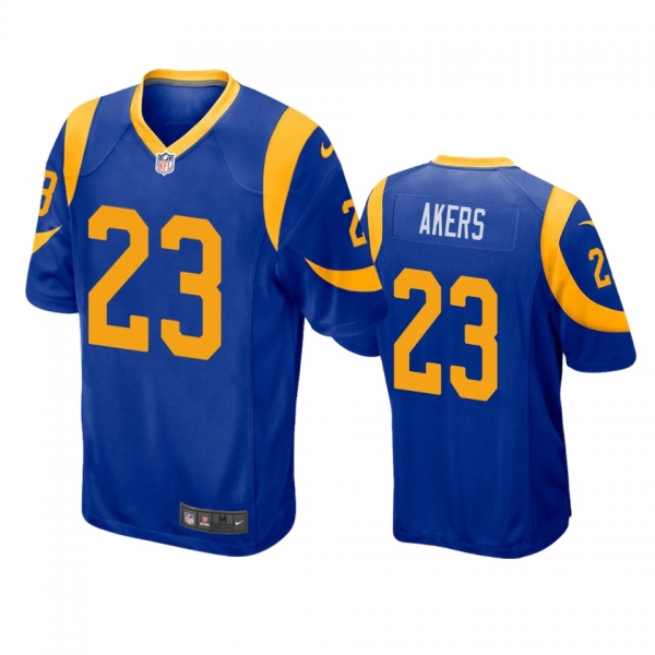 Men's Los Angeles Rams Cam Akers Royal 2020 NFL Draft Game Jersey