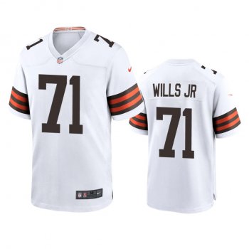 Men's Cleveland Browns Jedrick Wills White 2020 NFL Draft Game Jersey