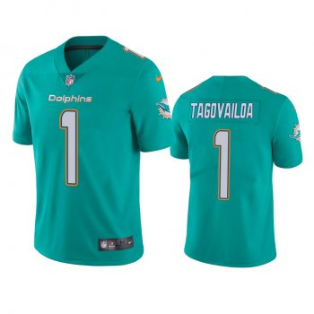 Men's Miami Dolphins Tua Tagovailoa Aqua 2020 NFL Draft Vapor Limited Jersey