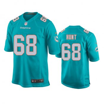 Youth Miami Dolphins Robert Hunt Aqua 2020 NFL Draft Game Jersey