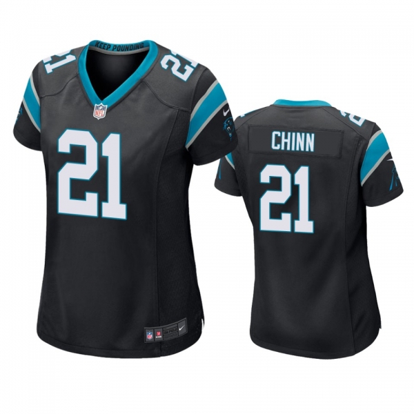 Women's Carolina Panthers Jeremy Chinn Black 2020 NFL Draft Game Jersey