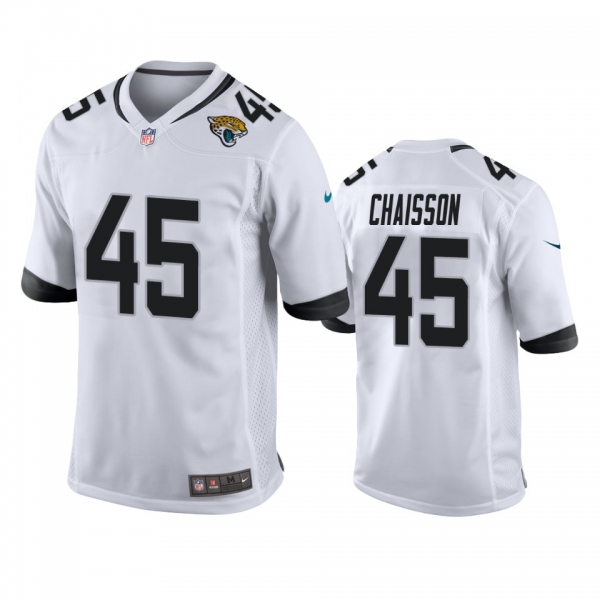 Men's Jacksonville Jaguars K'Lavon Chaisson White 2020 NFL Draft Game Jersey