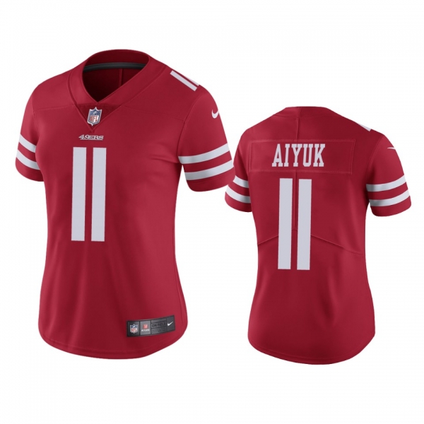 Women's San Francisco 49ers Brandon Aiyuk Scarlet 2020 NFL Draft Vapor Limited Jersey