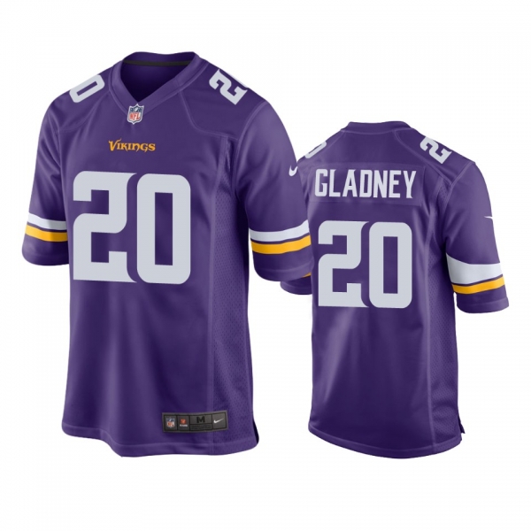 Men's Minnesota Vikings Jeff Gladney Purple 2020 NFL Draft Game Jersey