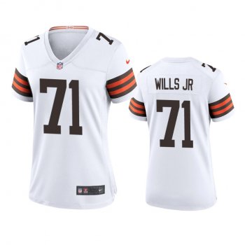 Women's Cleveland Browns Jedrick Wills White 2020 NFL Draft Game Jersey