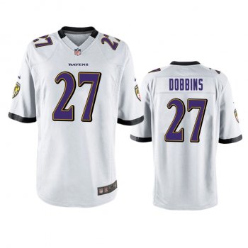 Men's Baltimore Ravens J.K. Dobbins White 2020 NFL Draft Game Jersey