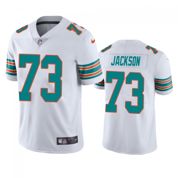 Men's Miami Dolphins Austin Jackson White 2020 NFL Draft Alternate Vapor Limited Jersey