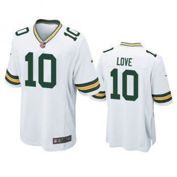 Men's Green Bay Packers Jordan Love White 2020 NFL Draft Game Jersey