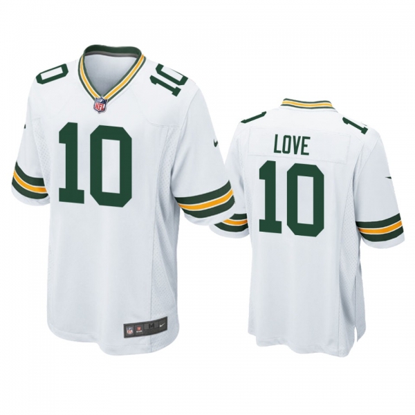 Men's Green Bay Packers Jordan Love White 2020 NFL Draft Game Jersey