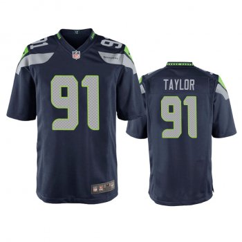 Men's Seattle Seahawks Darrell Taylor College Navy 2020 NFL Draft Game Jersey