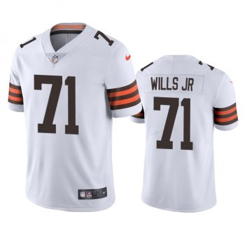 Men's Cleveland Browns Jedrick Wills White 2020 NFL Draft Vapor Limited Jersey