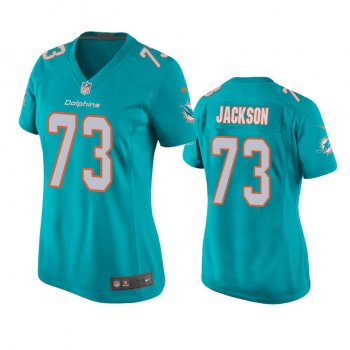 Women's Miami Dolphins Austin Jackson Aqua 2020 NFL Draft Game Jersey